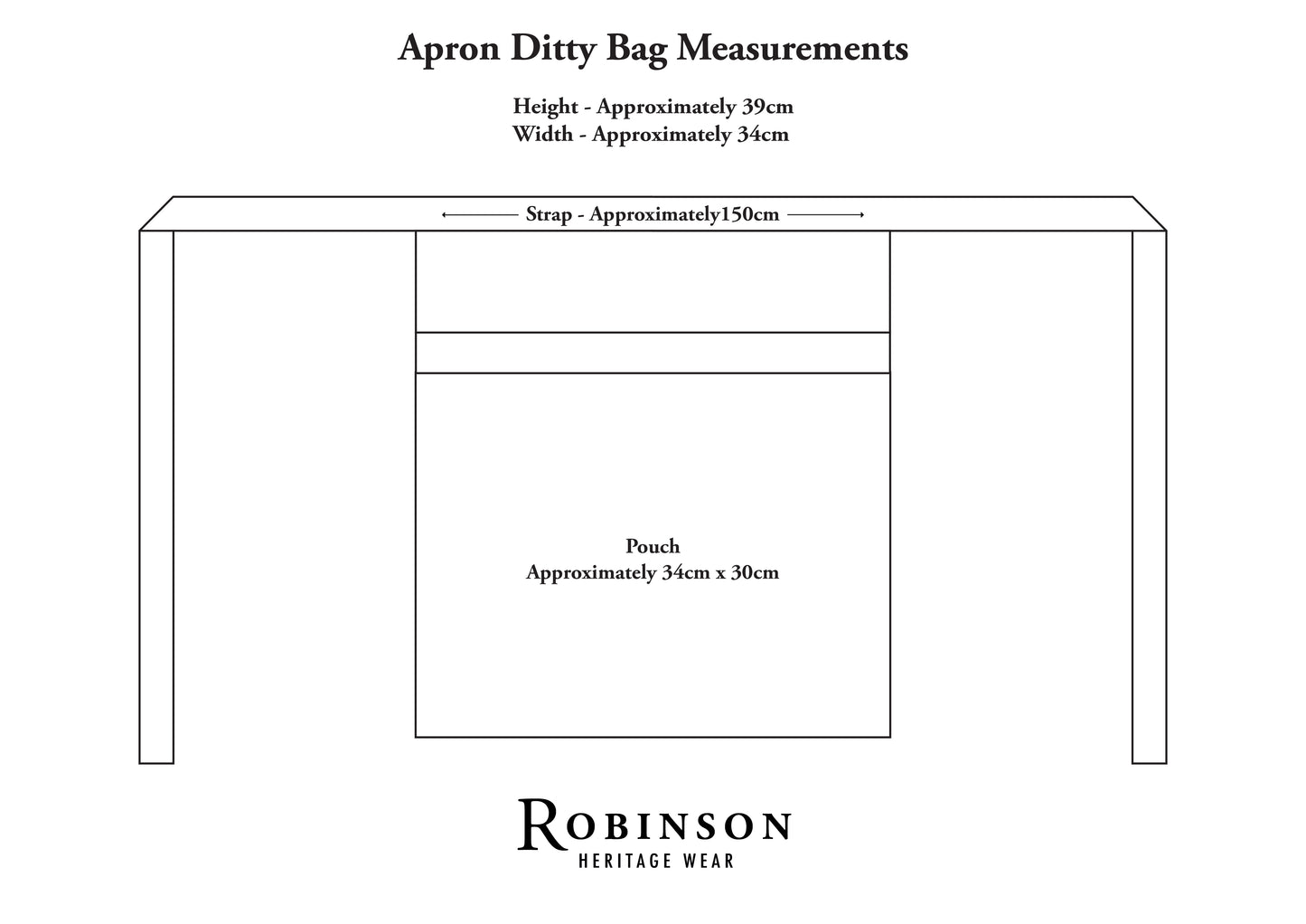Sample Sale - Hickory Stripe Apron Ditty Bag V2