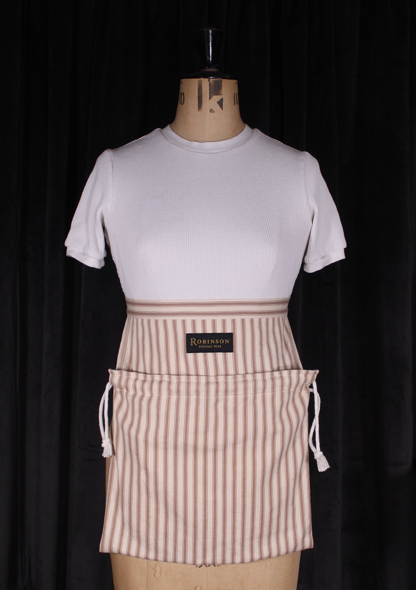 Sample Sale - Ticking Stripe Apron Ditty Bag V2