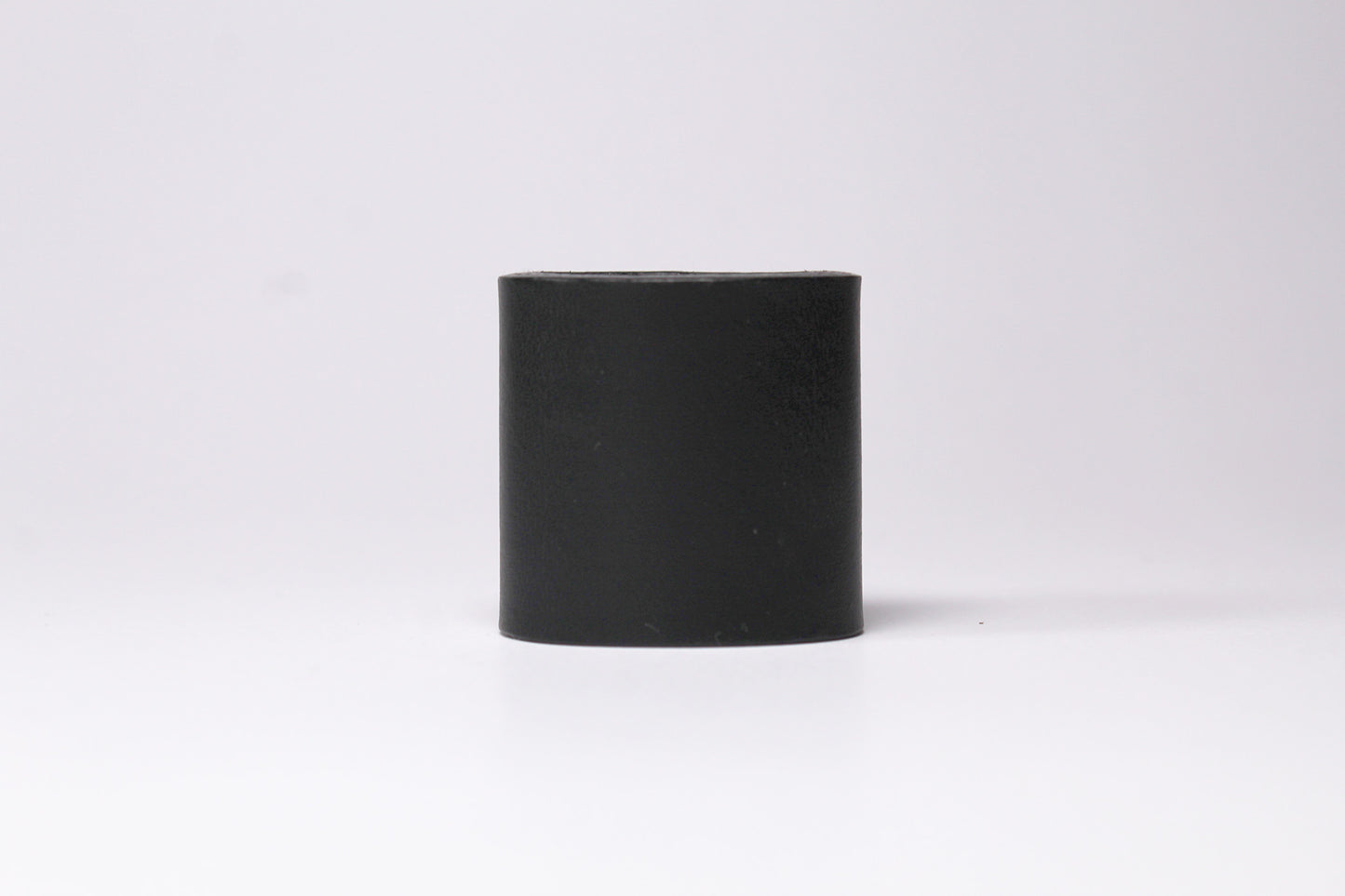Handcrafted Black Leather Scarf Slide