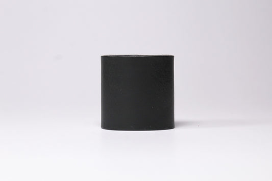 Handcrafted Black Leather Scarf Slide