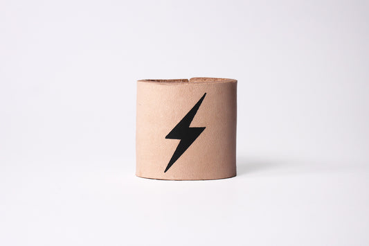 Handcrafted Lightning Bolt Leather Scarf Slide