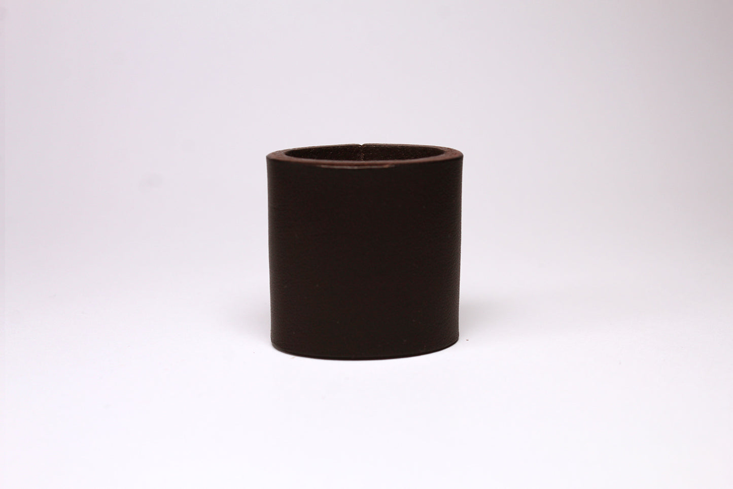 Handcrafted Dark Brown Leather Scarf Slide