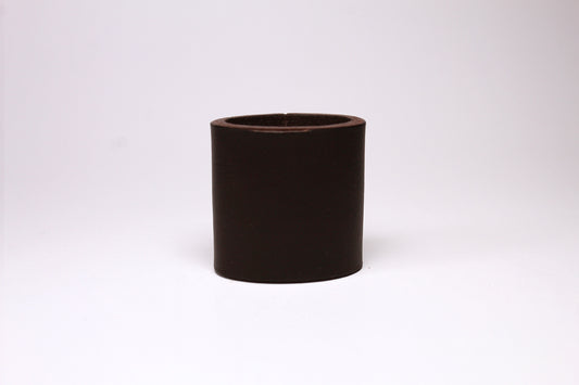 Handcrafted Dark Brown Leather Scarf Slide