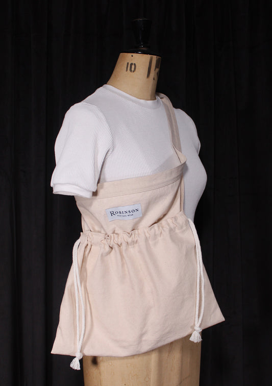 Natural Cream Cotton Canvas Apron Ditty Bag