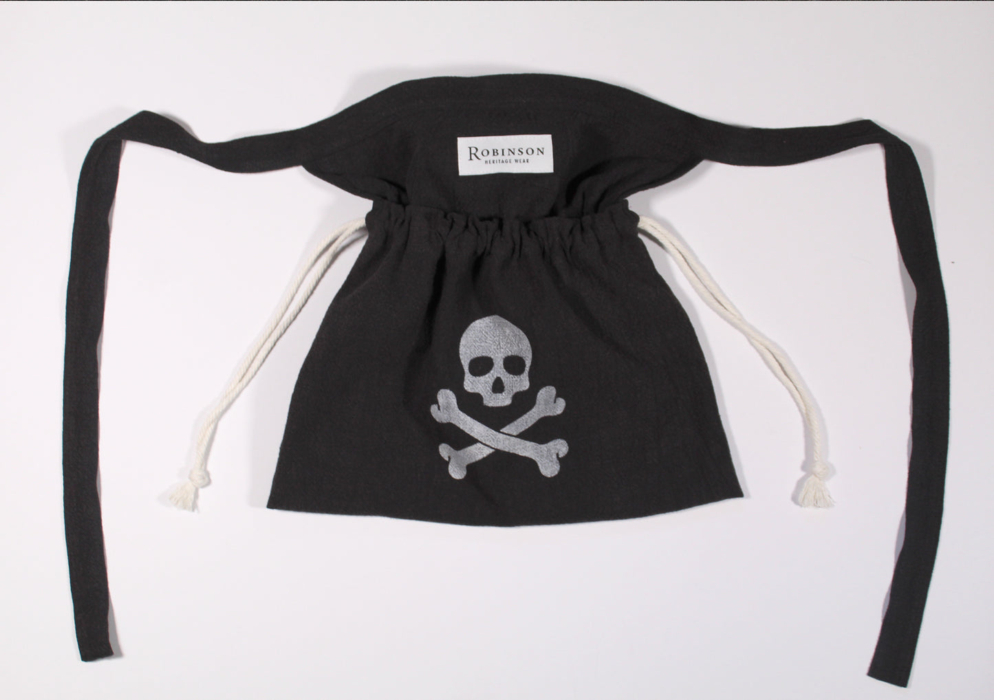 Distressed Skull & Crossbones Apron Ditty Bag