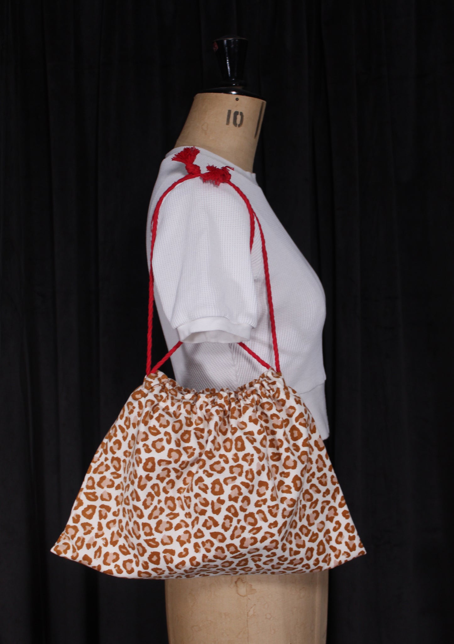 Leopard Print Apron Ditty Bag