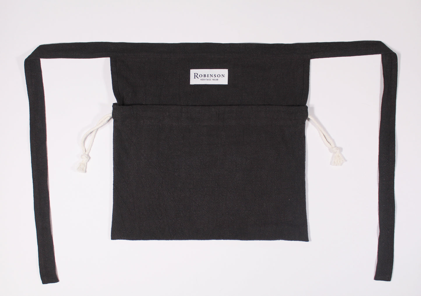 Black Ramie Apron Ditty Bag