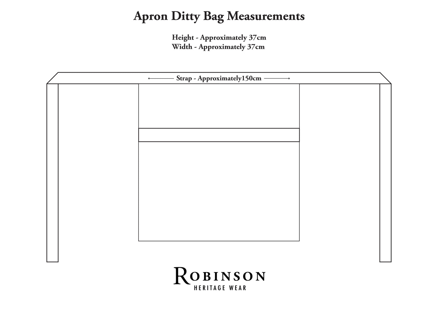 8oz Washed Denim Apron Ditty Bag (Red Drawstring)