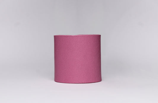 Handcrafted Pink Leather Scarf Slide