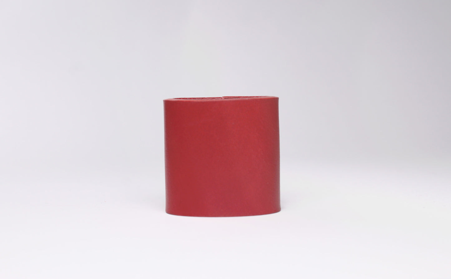 Handcrafted Red Leather Scarf Slide