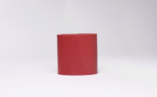 Handcrafted Red Leather Scarf Slide