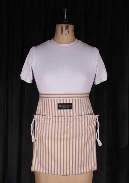 Sample Sale - Ticking Stripe Apron Ditty Bag V2