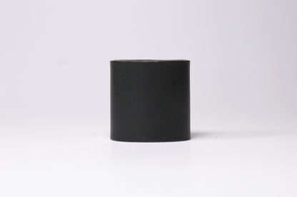 Handcrafted Black Leather Scarf Slide