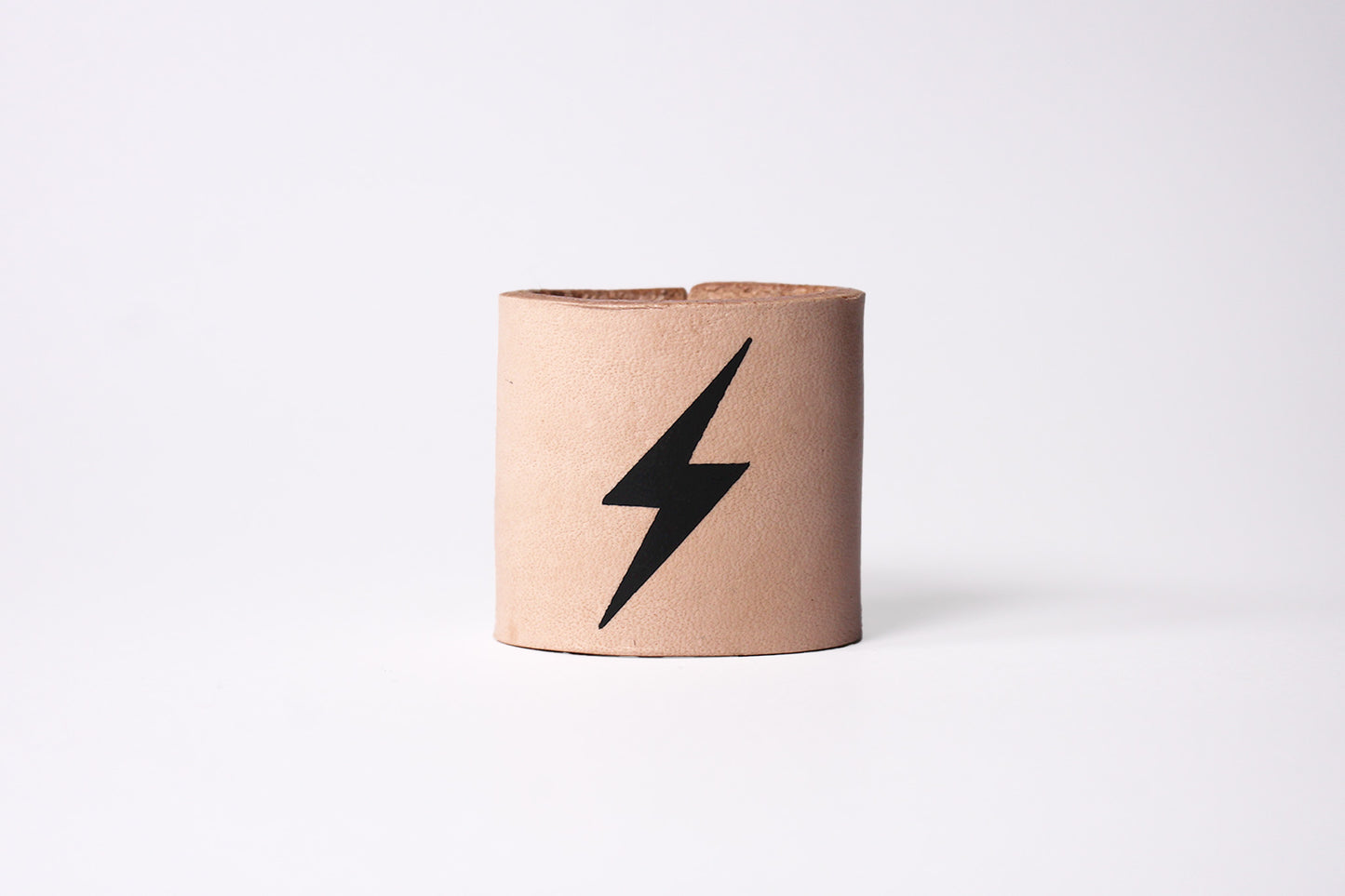 Handcrafted Lightning Bolt Leather Scarf Slide