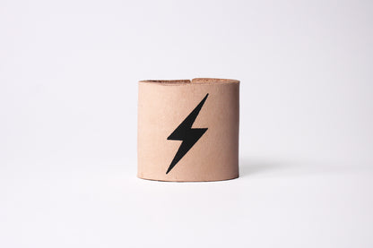 Handcrafted Lightning Bolt Leather Scarf Slide