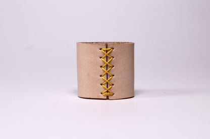 Handcrafted Lightning Bolt Leather Scarf Slide