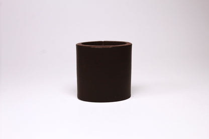 Handcrafted Dark Brown Leather Scarf Slide