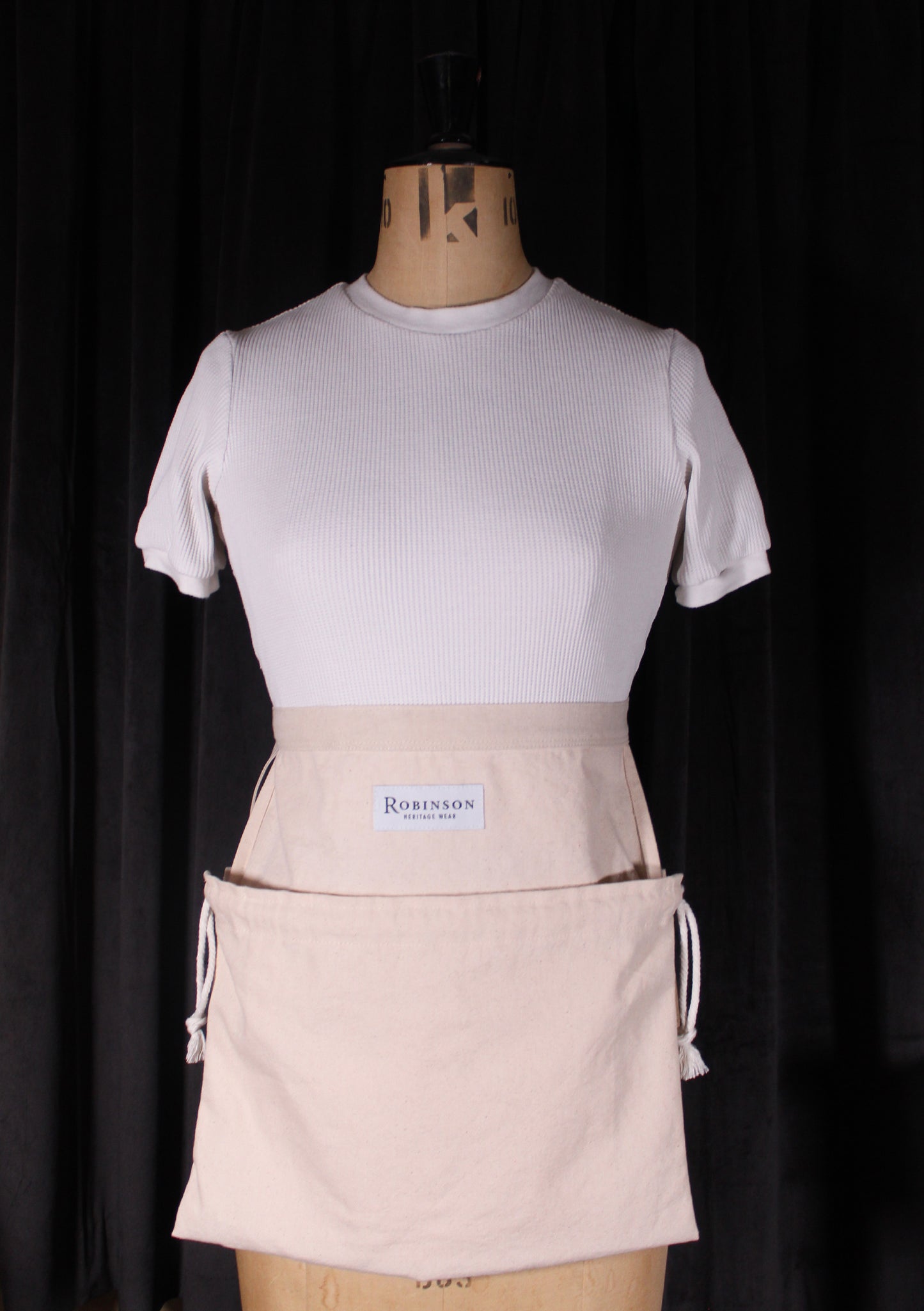 Natural Cream Cotton Canvas Apron Ditty Bag