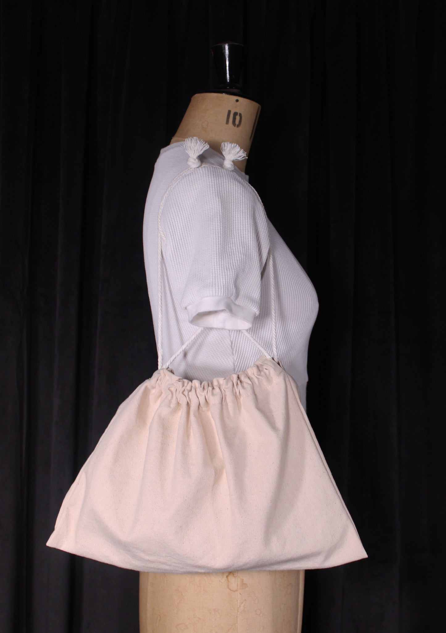 Natural Cream Cotton Canvas Apron Ditty Bag