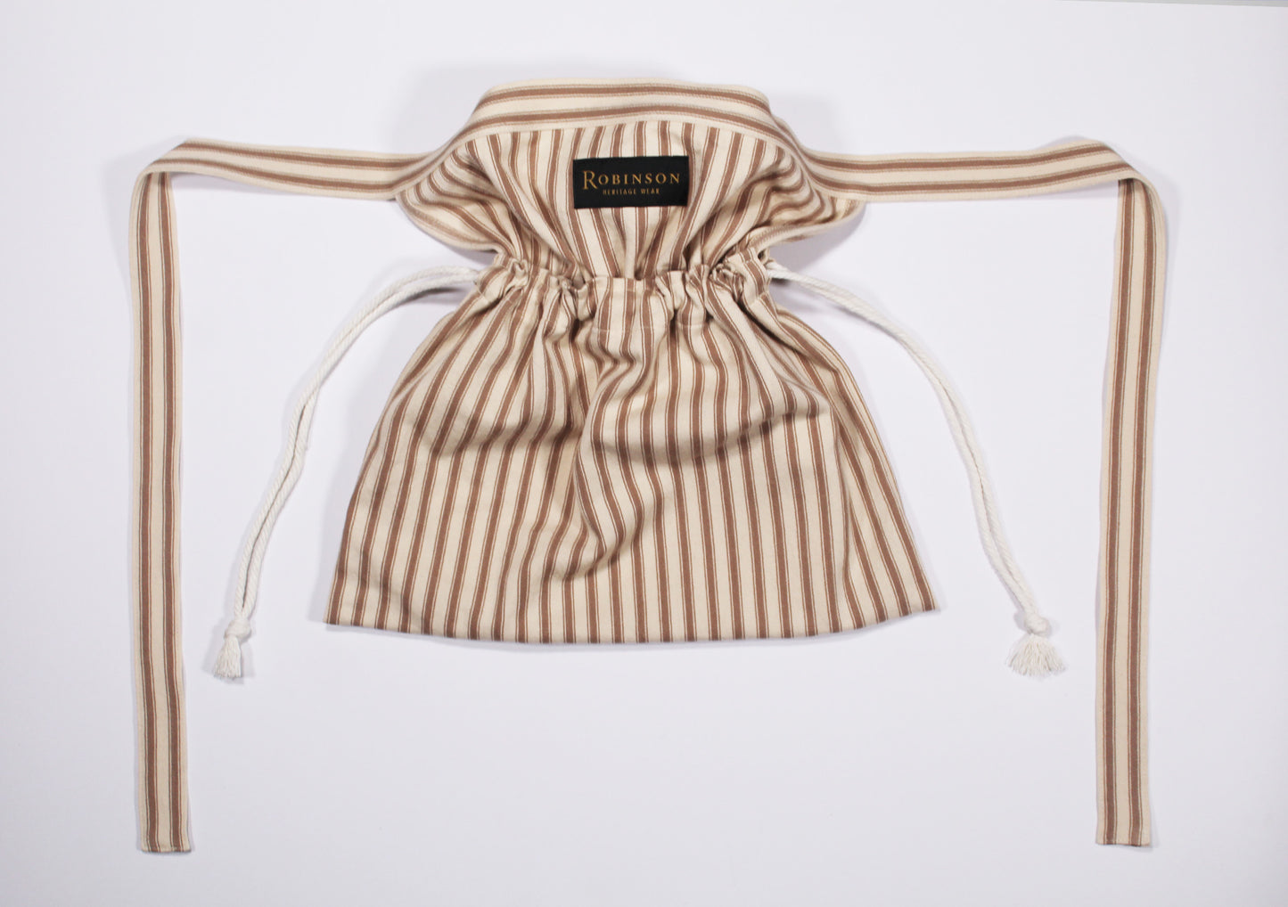 Ticking Stripe Apron Ditty Bag