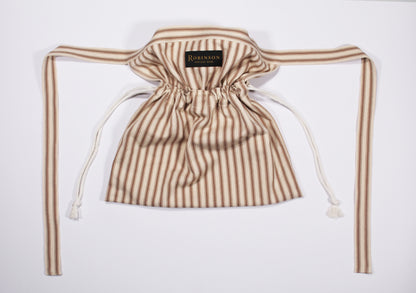 Ticking Stripe Apron Ditty Bag