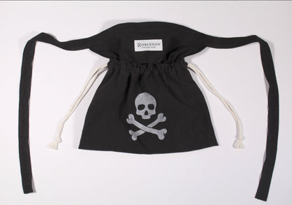 Distressed Skull & Crossbones Apron Ditty Bag