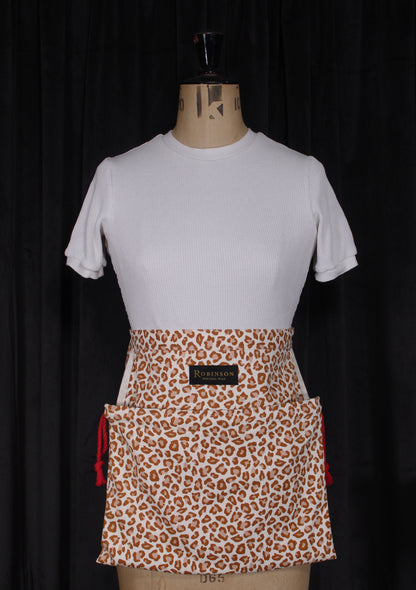 Leopard Print Apron Ditty Bag