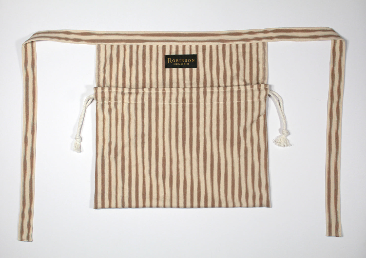 Ticking Stripe Apron Ditty Bag