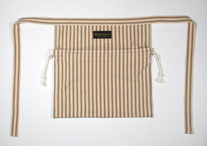 Ticking Stripe Apron Ditty Bag