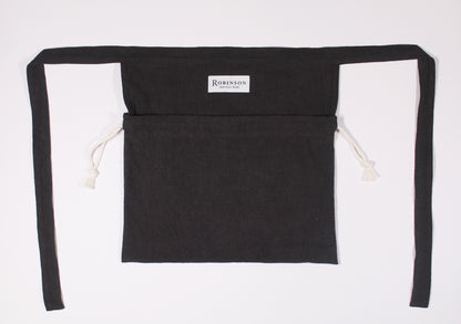 Black Ramie Apron Ditty Bag