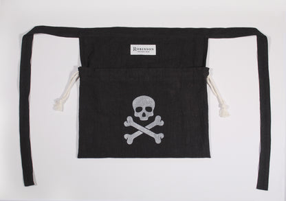 Distressed Skull & Crossbones Apron Ditty Bag