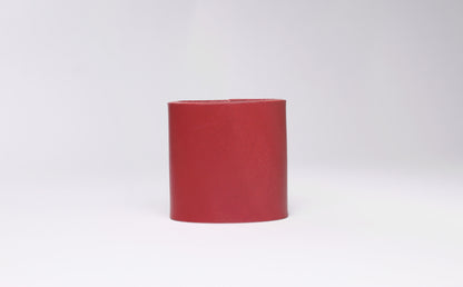 Handcrafted Red Leather Scarf Slide
