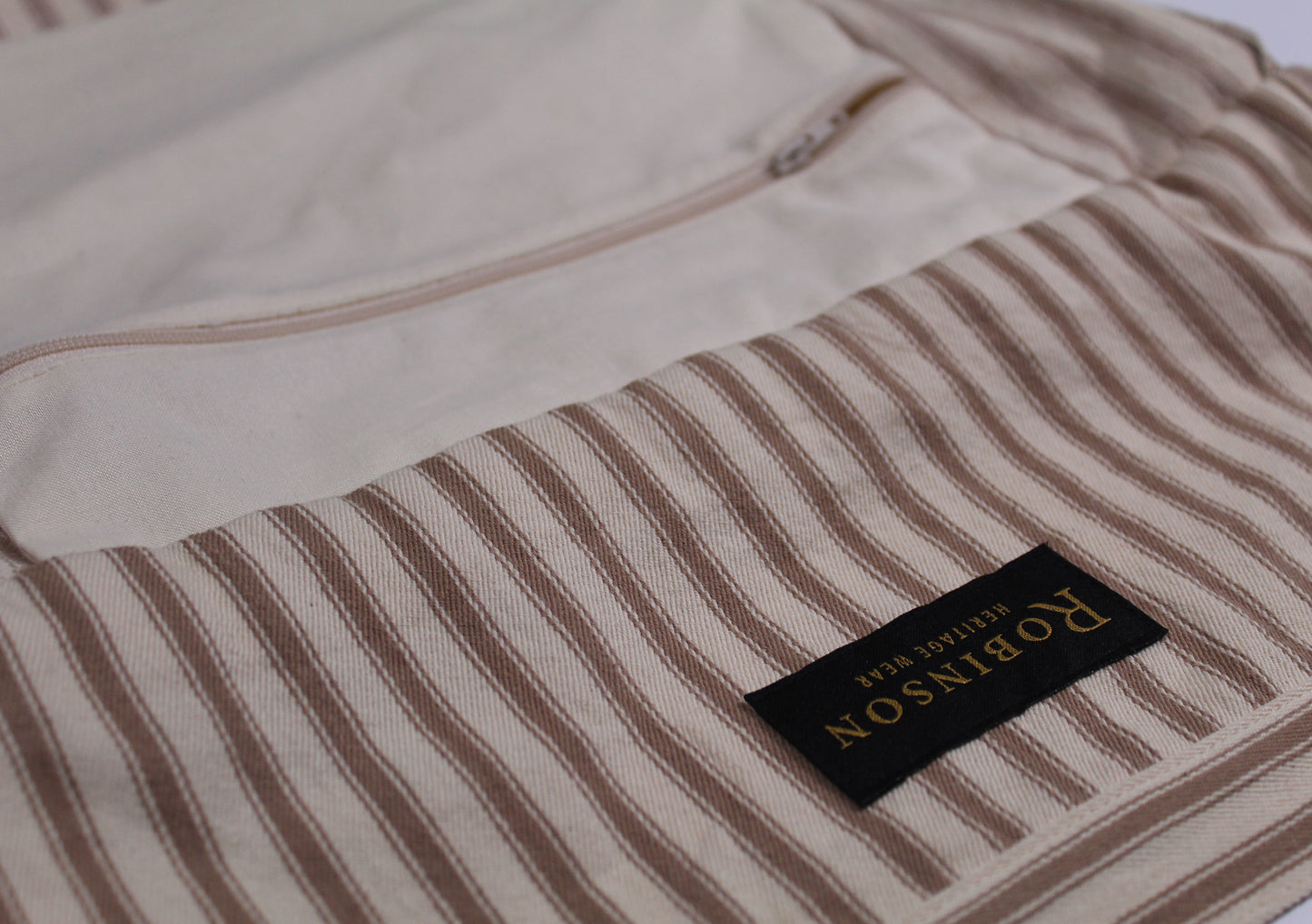 Ticking Stripe Apron Ditty Bag
