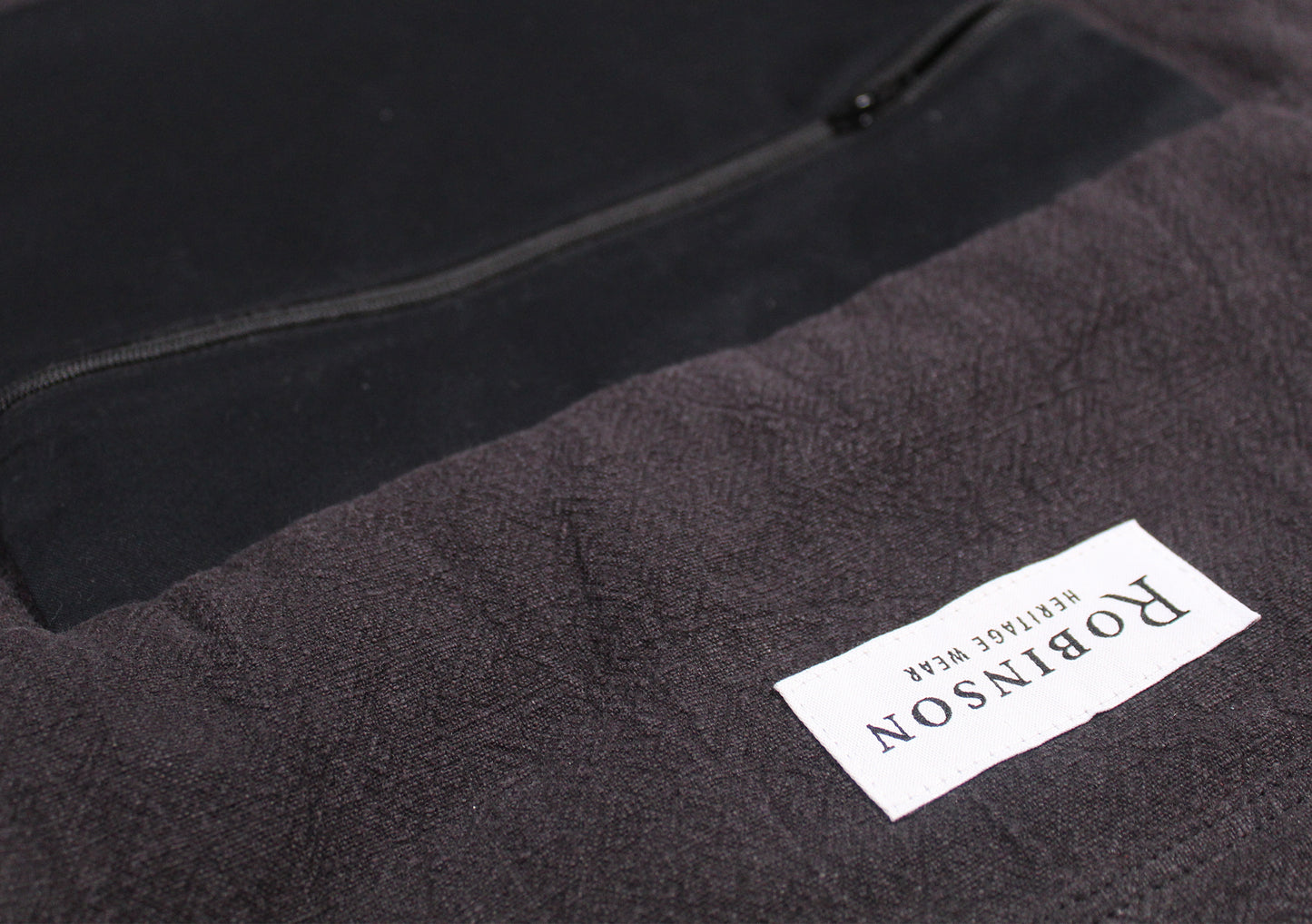 Black Ramie Apron Ditty Bag